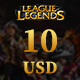 League of Legends Gift Card 10 USD - Riot Key NA